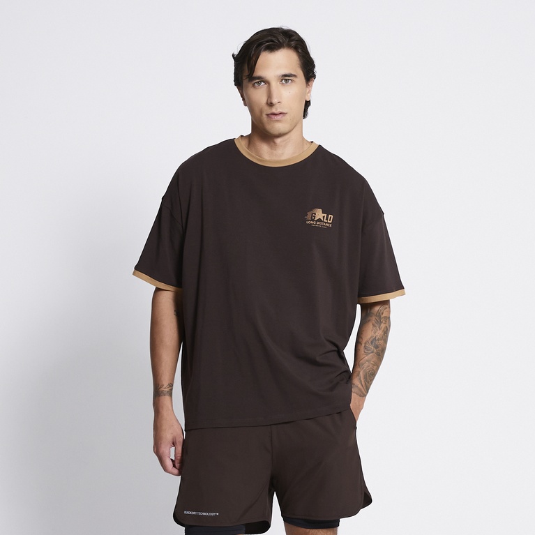 Training ringer tee "Koster" Brown